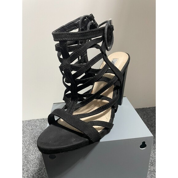 Jennifer Lopez Heels Strappy Block Sandal Gladiator Size 6M - Picture 2 of 11